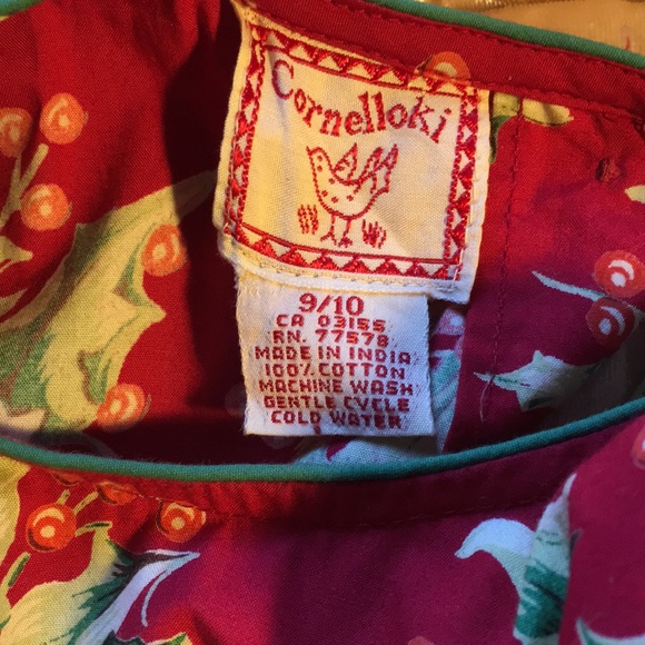 Vintage April Cornelloki Holly print party folk retro smocked prairie dr… - Picture 5 of 8